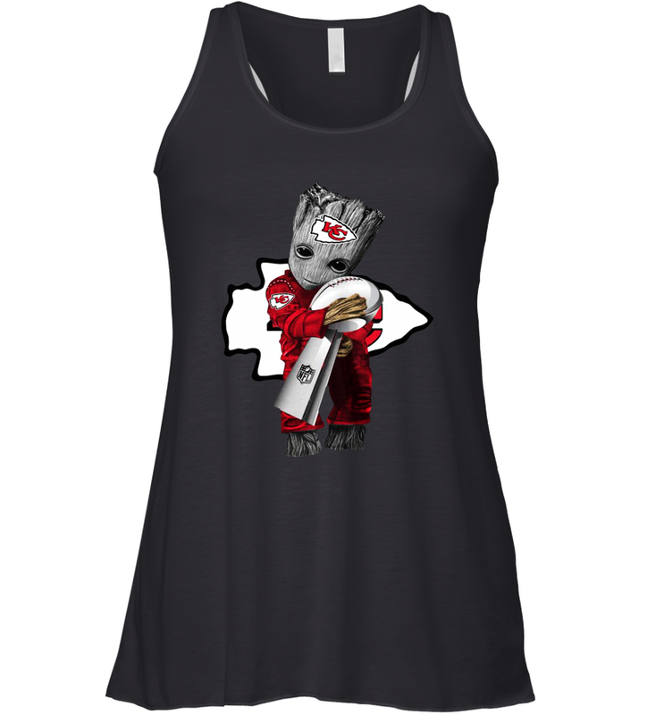 Baby Groot Kansas City Chiefs Hug Super Bowl Champions Racerback Tank - kambletee Baby Groot Kansas City Chiefs Hug Super Bowl Champions Racerback Tank - kambletee