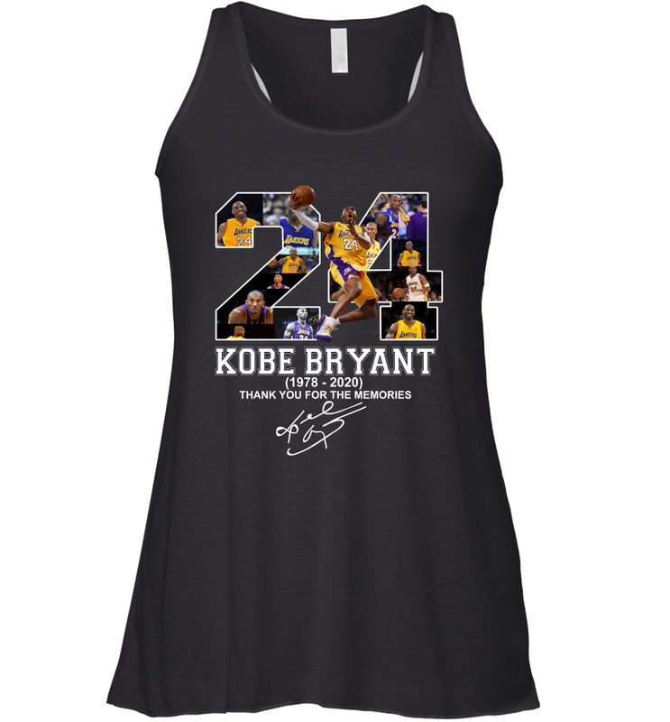 24 Kobe Bryant 1978 2020 Thank You For The Memories Signature Racerback Tank - kambletee 24 Kobe Bryant 1978 2020 Thank You For The Memories Signature Racerback Tank - kambletee