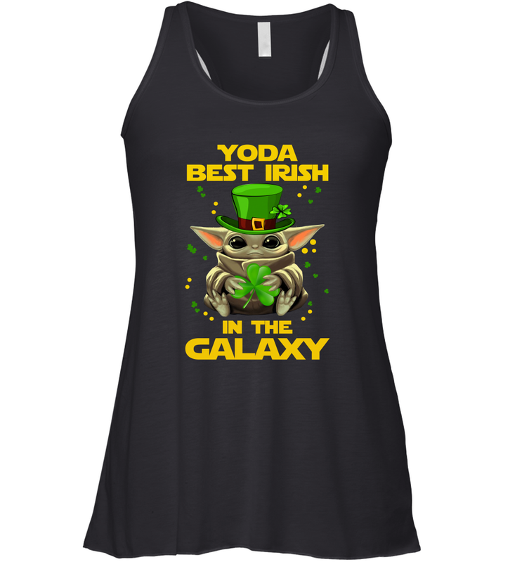 Baby Yoda Best Irish In The Galaxy Racerback Tank - kambletee Baby Yoda Best Irish In The Galaxy Racerback Tank - kambletee