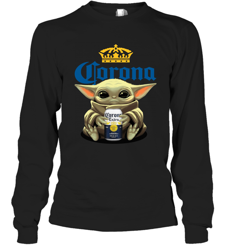 Yoda hug Corona Long Sleeve T-Shirt - kambletee Yoda hug Corona Long Sleeve T-Shirt - kambletee