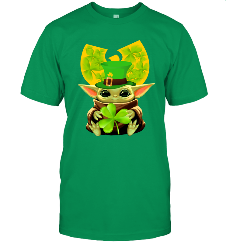 Wu Tang Clan baby Yoda hug Irish clover Men's T-Shirt - kambletee Wu Tang Clan baby Yoda hug Irish clover Men's T-Shirt - kambletee