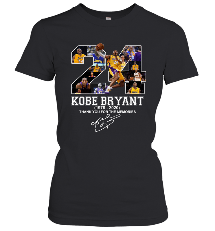 24 Kobe Bryant 1978 2020 Thank You For The Memories Signature Women's T-Shirt - kambletee 24 Kobe Bryant 1978 2020 Thank You For The Memories Signature Women's T-Shirt - kambletee
