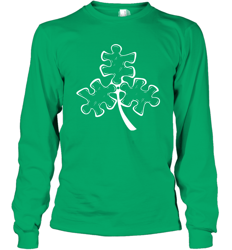 Autism shamrock St Patrick's day Long Sleeve T-Shirt - kambletee Autism shamrock St Patrick's day Long Sleeve T-Shirt - kambletee