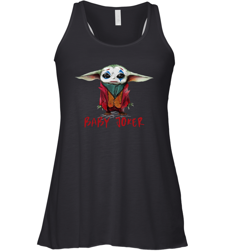 Baby Yoda Baby Joker Racerback Tank - kambletee Baby Yoda Baby Joker Racerback Tank - kambletee