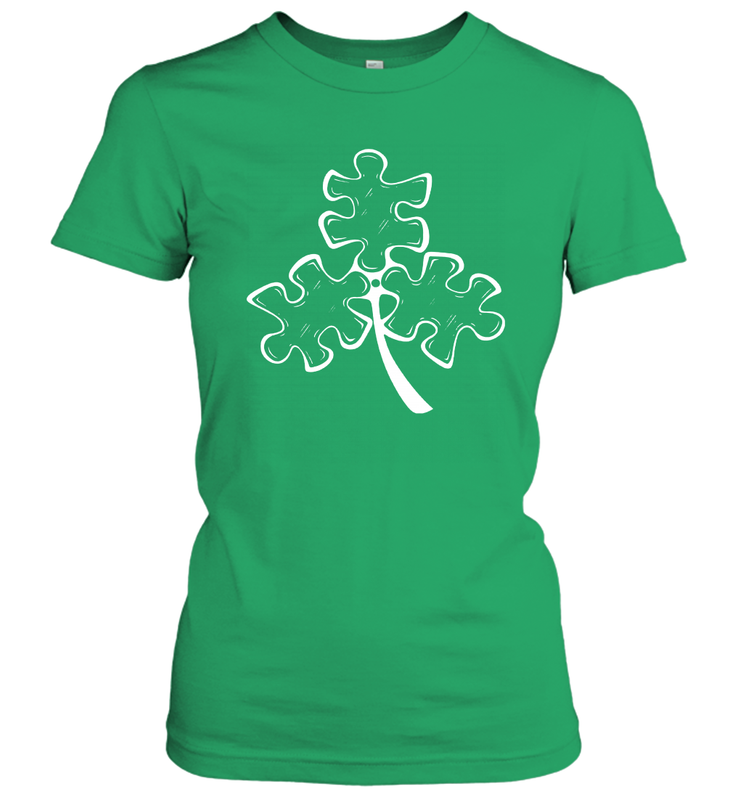 Autism shamrock St Patrick's day Women's T-Shirt - kambletee Autism shamrock St Patrick's day Women's T-Shirt - kambletee