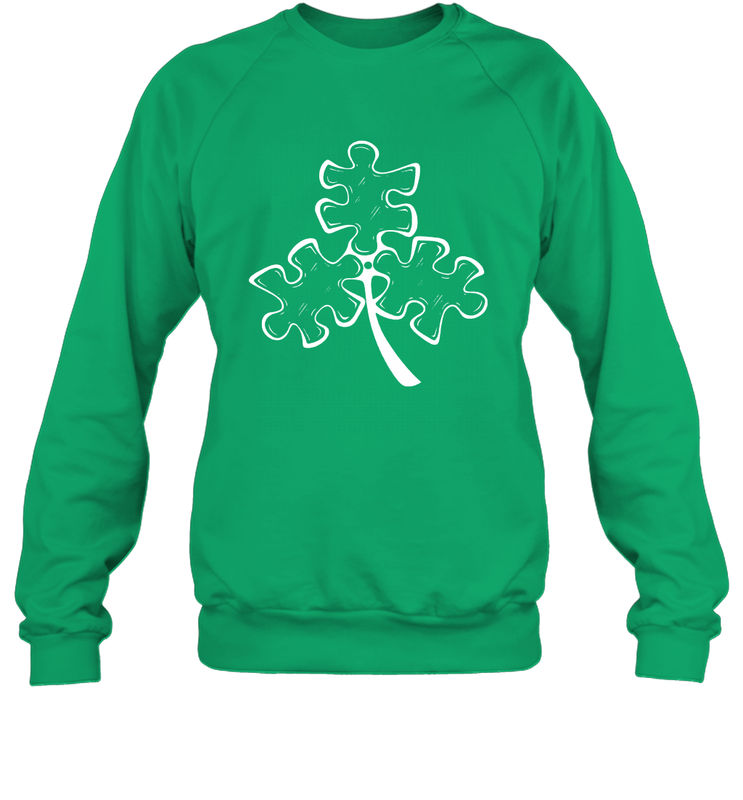 Autism shamrock St Patrick's day Sweatshirt - kambletee Autism shamrock St Patrick's day Sweatshirt - kambletee