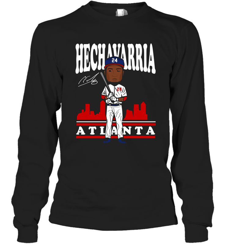 Adeiny Hechavarria toon Atlanta signature Long Sleeve T-Shirt - kambletee Adeiny Hechavarria toon Atlanta signature Long Sleeve T-Shirt - kambletee