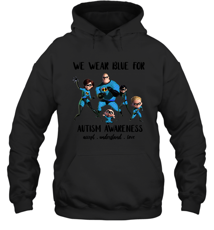 We Wear Blue For Autism Awareness Accept Hoodie - kambletee We Wear Blue For Autism Awareness Accept Hoodie - kambletee