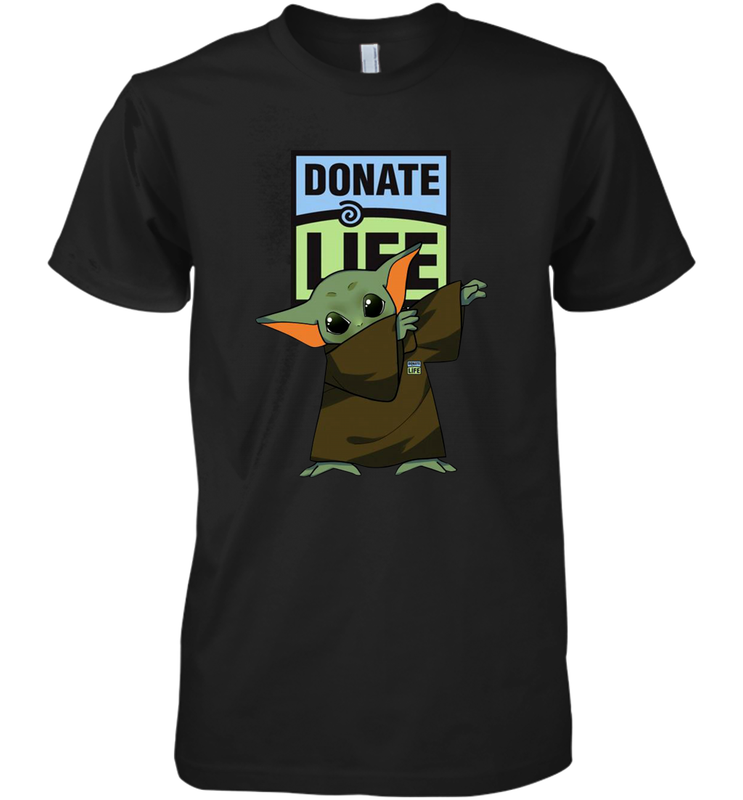 Baby Yoda Dabbing Donate Life Premium Men's T-Shirt - kambletee Baby Yoda Dabbing Donate Life Premium Men's T-Shirt - kambletee