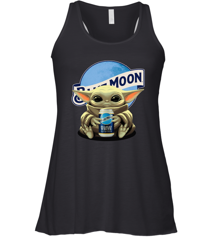 Yoda hug Blue Moon Racerback Tank - kambletee Yoda hug Blue Moon Racerback Tank - kambletee