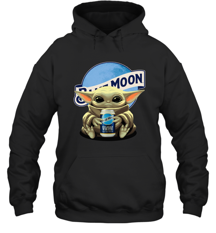 Yoda hug Blue Moon Hoodie - kambletee Yoda hug Blue Moon Hoodie - kambletee
