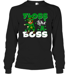 St Patrick's day Leprechaun floss like a boss Long Sleeve T-Shirt - kambletee