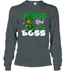 St Patrick's day Leprechaun floss like a boss Long Sleeve T-Shirt - kambletee