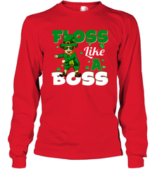 St Patrick's day Leprechaun floss like a boss Long Sleeve T-Shirt - kambletee