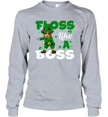 St Patrick's day Leprechaun floss like a boss Long Sleeve T-Shirt - kambletee