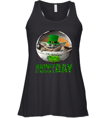 Baby Yoda Happy St Patrick's Day Racerback Tank - kambletee