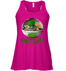 Baby Yoda Happy St Patrick's Day Racerback Tank - kambletee