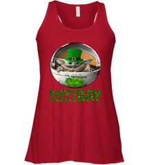 Baby Yoda Happy St Patrick's Day Racerback Tank - kambletee