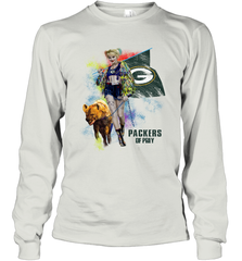 Harley Quinn Green Bay Packers Of Prey Long Sleeve T-Shirt - kambletee