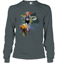 Harley Quinn Green Bay Packers Of Prey Long Sleeve T-Shirt - kambletee