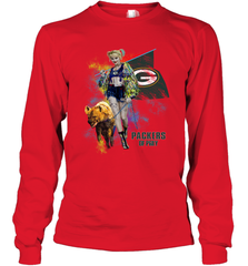 Harley Quinn Green Bay Packers Of Prey Long Sleeve T-Shirt - kambletee