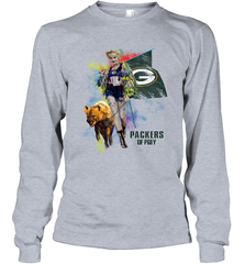 Harley Quinn Green Bay Packers Of Prey Long Sleeve T-Shirt - kambletee