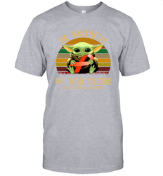 Star Wars Baby Yoda hug Multiple Sclerosis Awareness in March Men's T-Shirt - kambletee