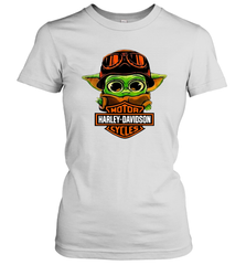 Star Wars Baby Yoda Motor Harley Davidson Cycles Women's T-Shirt - kambletee