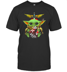Baby Yoda hug Bon Jovi 2020 Tour Star Wars Men's T-Shirt - kambletee