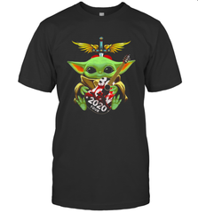 Baby Yoda hug Bon Jovi 2020 Tour Star Wars Men's T-Shirt - kambletee