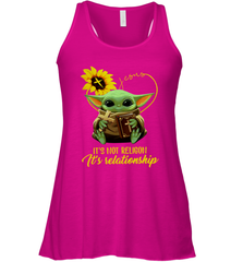 Baby Yoda Just It's Not Religion It's Relationship Racerback Tank - kambletee