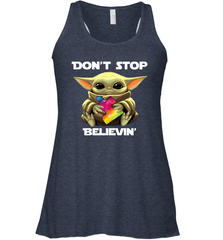 Baby Yoda Autism Awareness dont stop believin Racerback Tank - kambletee