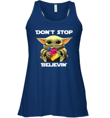 Baby Yoda Autism Awareness dont stop believin Racerback Tank - kambletee