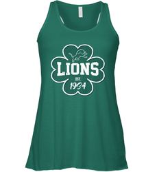 Patrick's Day Shamrock For Detroit Lions Fans Racerback Tank - kambletee