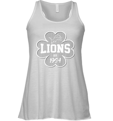 Patrick's Day Shamrock For Detroit Lions Fans Racerback Tank - kambletee