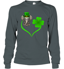 Elephant irish heart st patrick's day Long Sleeve T-Shirt - kambletee