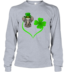 Elephant irish heart st patrick's day Long Sleeve T-Shirt - kambletee