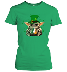 Baby Yoda Hug St Patrick's Day Women's T-Shirt - kambletee
