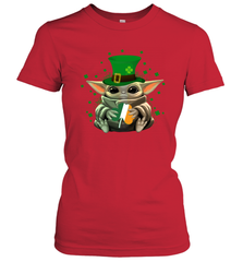 Baby Yoda Hug St Patrick's Day Women's T-Shirt - kambletee