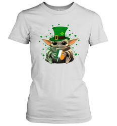 Baby Yoda Hug St Patrick's Day Women's T-Shirt - kambletee