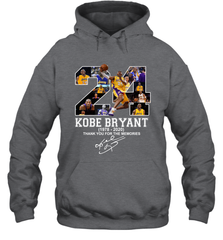 24 Kobe Bryant 1978 2020 Thank You For The Memories Signature Hoodie - kambletee
