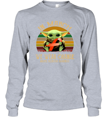 Star Wars Baby Yoda hug Multiple Sclerosis Awareness in March Long Sleeve T-Shirt - kambletee