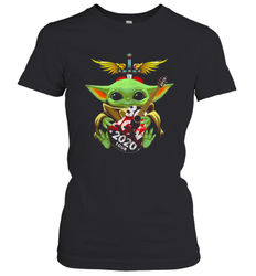 Baby Yoda hug Bon Jovi 2020 Tour Star Wars Women's T-Shirt - kambletee