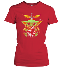 Baby Yoda hug Bon Jovi 2020 Tour Star Wars Women's T-Shirt - kambletee