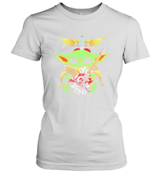 Baby Yoda hug Bon Jovi 2020 Tour Star Wars Women's T-Shirt - kambletee