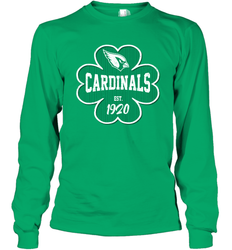 Patrick's Day Shamrock For Arizona Cardinals Fans Long Sleeve T-Shirt - kambletee