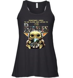 Baby Yoda I Need To Be Alone And Listen To The Beatles Racerback Tank - kambletee