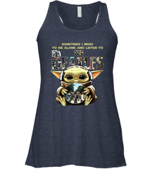 Baby Yoda I Need To Be Alone And Listen To The Beatles Racerback Tank - kambletee
