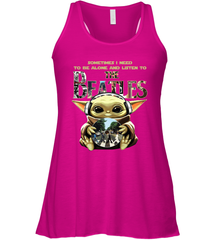 Baby Yoda I Need To Be Alone And Listen To The Beatles Racerback Tank - kambletee