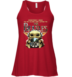 Baby Yoda I Need To Be Alone And Listen To The Beatles Racerback Tank - kambletee